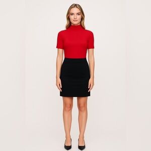 Michael Kors‎ Black Ruched Bodycon Pencil Skirt XS Fitted Career Party